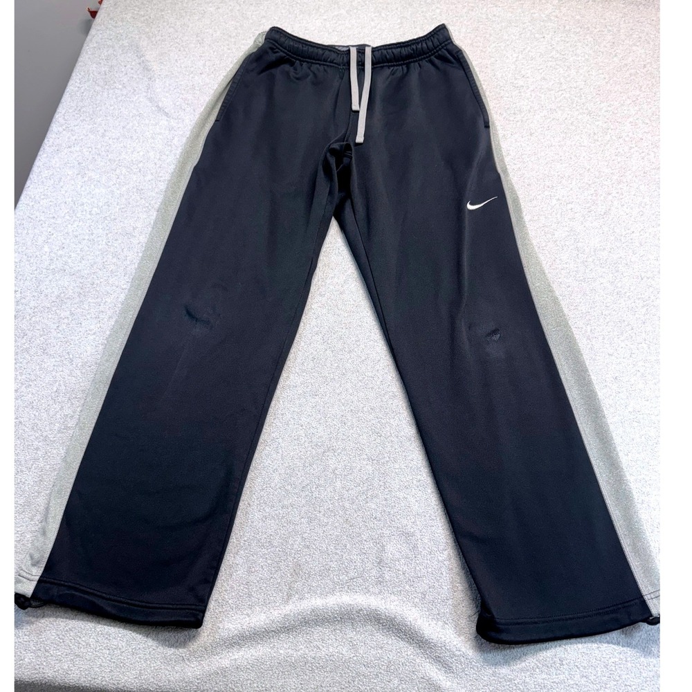 Nike Therma-FIT Men Medium Black Fleece Lined Athletic Training Pants Sweatpants